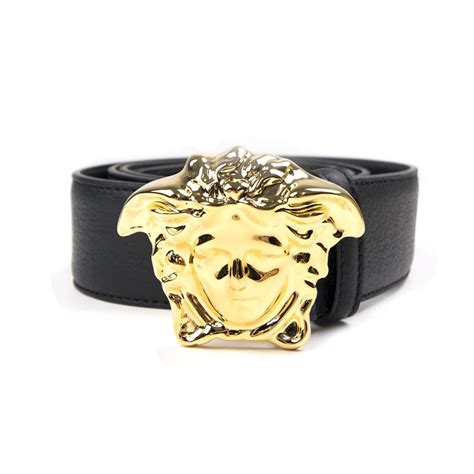 versace medusa head leather belt|versace medusa belt all black.